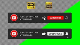 YouTube Subscribe Button Animation “Please Subscribe My Channel” | Like & Bell | Dark Style