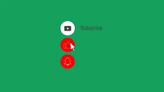 Subscribe Like and Get Notification icon green screen
