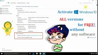 Activate Windows 10 ALL versions for FREE without any software ✔