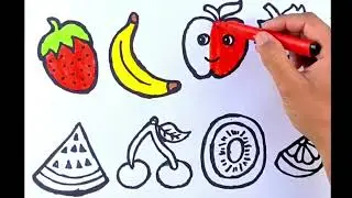 Bolalar uchun mevalar rasm chizish | Рисование фруктов для детей | Drawing fruits for children