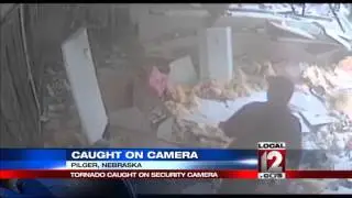 Surveillance video from EF-4 Nebraska tornado