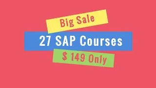 Big Sale: 27 SAP Courses for $149 Only