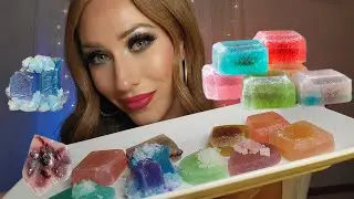 ASMR | Edible Crystal Candy *Crystallicious* 2024 ULTRA CRUNCHY ❤️🎆💙 (mukbang, eating sounds)