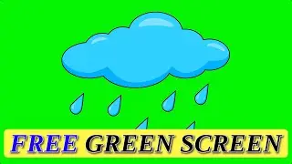 🆓 Free Green Screen 🟢 Chroma key ⛆ CARTOON RAIN CLOUD Effect Animation ❌ NO COPYRIGHT ©️ 2024