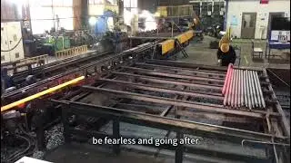 Seamless steel pipe workshop perforating process