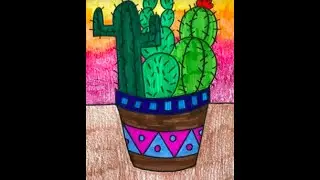 Cactus Drawing (Elementary Art)