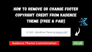 How To Remove or Change Footer Copyright Credit From Kadence Theme (Free & Paid)