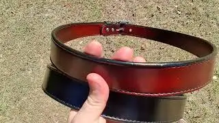 Two Handmade Cowhide Gunbelts 