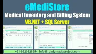 eMediStore VB.NET and SQL Server  Configuration and Working Demo by redaymadeproject.com