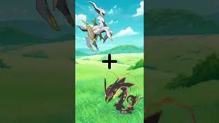 Pokemon Arceus combined with Mega Rayquaza / Legendary and Mega Legendary Pokemons fusion/ #shorts