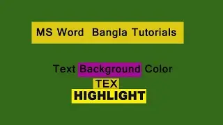 Text background color uppercase and lowercase in MS Word