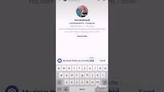Tom Holland Replied To My DM TikTok: kimxdani