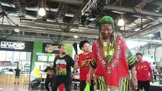 Sassy Seniors linedance 'Woop Woop' at the Amp celebrating June Birthdays