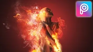 How to Make Burning on Fire Effect in Picsart Mobile | Easy Tutorial