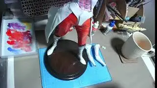 1/6ハルル・アジバ製作07赤下地塗装【模型製作実況＆雑談】#伝説巨神イデオン