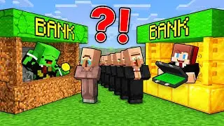 JJ and Mikey: POOR vs RICH BANK Battle in Minecraft - Maizen