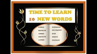Learn 10 New Words! English Vocabulary | Meaning | Sentences