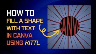 How to fill a shape with text in Canva | Make Text fit to shape without Illustrator