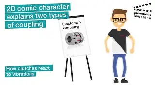 2D animation video - Comic Kai Kupplung explains two types of coupling
