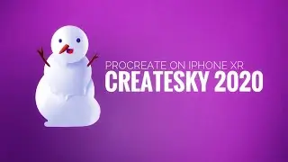 Digital illustration with Procreate on IPhone XR | QUICK SPEED ART | CreateSky