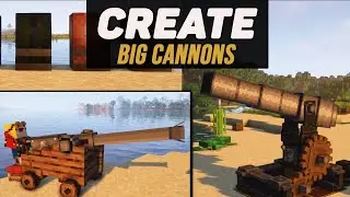 Create big cannons tutorial / guide 1.18.2 - 1.19.2 Guns and automatic guns (minecraft java edition)