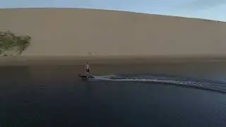 Carving the scenery on a Mako Slingshot XTS motorized jet board