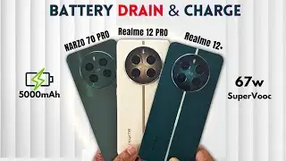 Realme 12+ vs Narzo 70 Pro vs Realme 12 Pro | Full BATTERY Drain and CHARGING Test!
