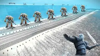8,000,000 WHITE WALKERS Attack The Wall Defended by HUMAN ARMY! - Ultimate Epic Battle Simulator 2