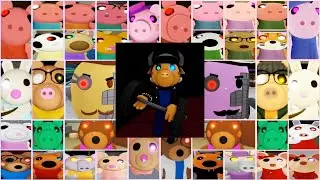 ROBLOX PIGGY OLD vs NEW ALL REDESIGNS WAVE 1, 2 ALL JUMPSCARES