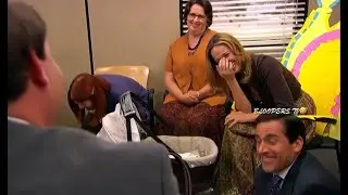The Office (S4) funny unseen blooper - I have no moisture left in my body