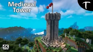 Minecraft Simple Medieval Tower Tutorial [How to Build]