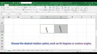 How to Rotate Text Inside a Cell in Microsoft Excel.