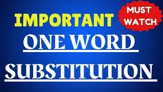 Important One Word Substitution in English📝#english #grammar&vocabulary hub