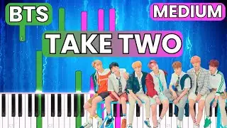 BTS Take Two Piano Tutorial - Medium Level Piano Lesson | Learn How To Play Piano