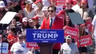 Matt Gaetz Casual Homophobia at Trump Rally
