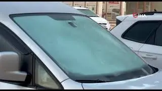 Yüksekova’da araçların camları buz tuttu