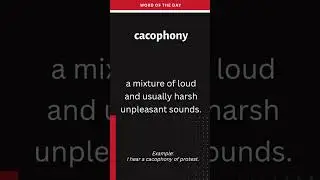 cacophony: a mixture of loud and usually harsh unpleasant sounds