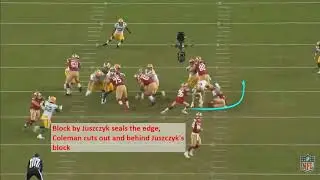 6   Strong side outside zone run vs GB 2019