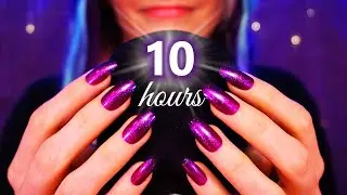 Mic Scratching with Cover 💜 ASMR 10 HOURS ✨ ASMR for Study, Work or Sleep 💕  DEEP BRAIN SCRATCHING