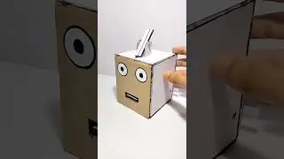 Make a Coin Bank With Cardboard #shorts #theprince #coinbank #ytshorts