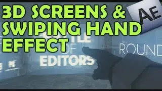 After Effects Tutorial - 3D Swiping Hand & 3D Screens