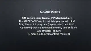 Spray Tanning Pricing & Packages