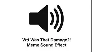 WTF Was That Damage? Meme Sound Effect