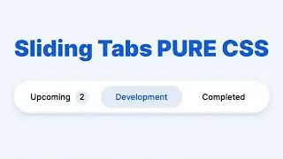 Sliding Tab Menu Navigation | Pure Css Sliding Tabs
