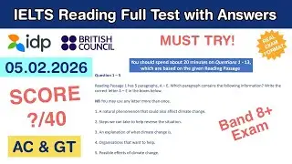 IELTS Reading Practice Test with Answers 05.02.2026 - Test 