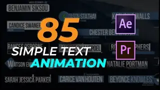 85 Simple Text Animation In After Effects & Premiere Pro | Tutorial Included