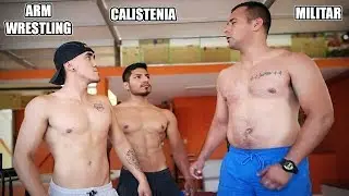 CALISTENIA vs MILITAR vs ARMWRESTLING | Entrenamiento Militar, Calistenia & Lucha de Brazos