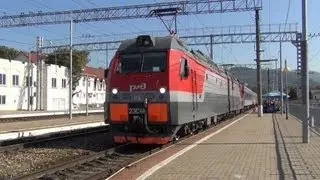 Отправление 2ЭС4К-114 с поездом №477 Челябинск — Адлер