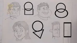 How to design Cartoon Character's face out of Combination of Shapes | Character Design tutorial