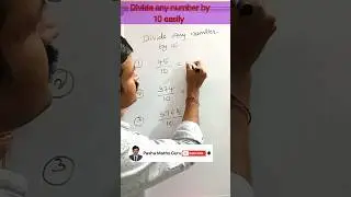 Divide any number by 10 easily | math tips 💥🕵️#table #tables #shortsviral #shorts #youtube shorts.